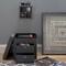 Simplify Gray 2 Drawer Collapsible Storage Ottoman